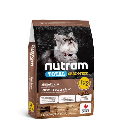 Nutram T22 Total Grain-Free с индейкой, курицей и уткой 5,4 кг 