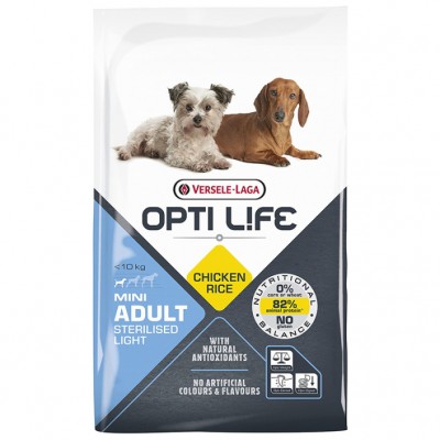 Сухий корм для стерилізованих та собак із зайвою вагою Opti Life Sterilised Light Mini, курка 2.5кг (311370)