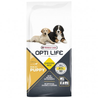 Сухий корм для цуценят великих порід Opti Life Puppy Maxi курка 12.5кг (311516)
