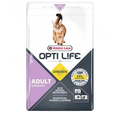 Сухий корм для котів, схильних до сечокам'яної хвороби Opti Life Urinary курка, 1кг (413166)