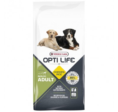 Сухой корм для собак крупных пород Opti Life Adult Maxi курица, 12.5кг (311400)