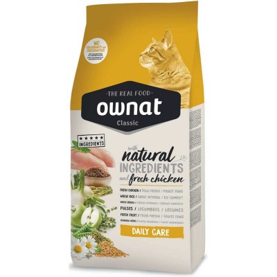 Ownat Classic Daily Care - корм Овнат с курицей для взрослых котов 4 кг
