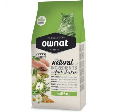 Ownat Classic Hairball - корм Овнат для виведення вовни у дорослих котів 1,5 кг