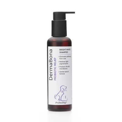 Шампунь для білих собак і котів з пробіотиками DermaBona ProbioDay Bright White, 200 мл 1884