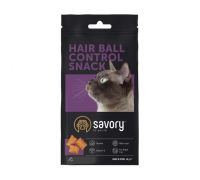 Хрумкі ласощі Savory Snack Подушечки для заохочення кішок, контроль вовняних кульок, 60 г 31485