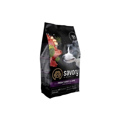 Сухий корм Savory Medium для собак середніх порід, зі свіжим ягнятком та індичкою, 3 кг 30266