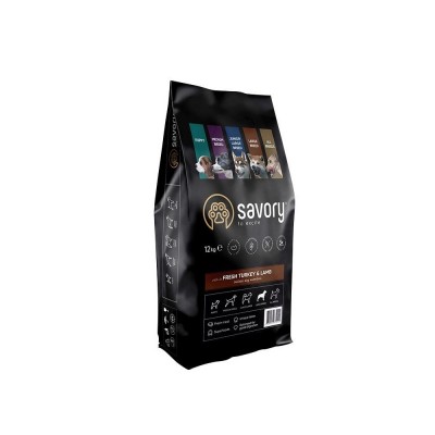 Сухий корм Savory Large для собак великих порід, зі свіжим ягнятком та індичкою, 12 кг 30242
