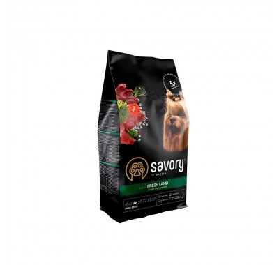 Сухой корм Savory для собак гурманов малых пород, со свежим ягненком, 1 кг 30310