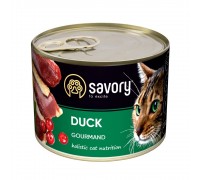 Вологий корм Savory для дорослих вибагливих кішок, з качкою, 200 г 30617