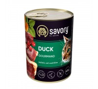 Вологий корм Savory для дорослих вибагливих кішок, з качкою, 400 г 30624