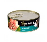 Вологий корм Savory для цуценят всіх порід, з куркою, 100 г 30532