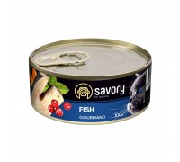 Вологий корм Savory для дорослих вимогливих кішок, з рибою, 100 г 30631