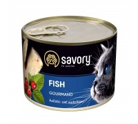 Вологий корм Savory для дорослих вимогливих кішок, з рибою, 200 г 30648