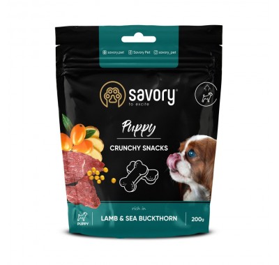 Хрумкі ласощі Savory для здорового росту цуценят, ягнят і обліпихи, 200 г 31379