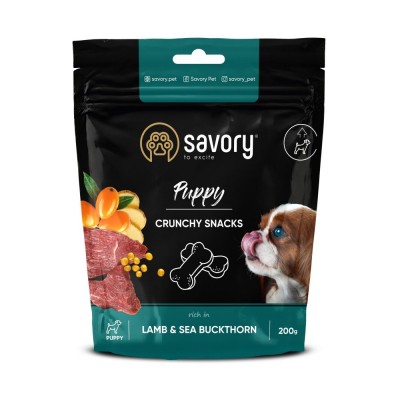 Хрумкі ласощі Savory для здорового росту цуценят, ягнят і обліпихи, 200 г 31379