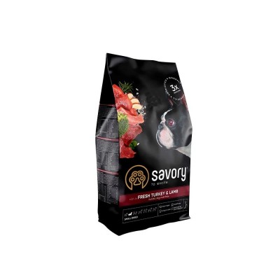 Сухий корм Savory Small для собак малих порід, зі свіжим ягнятком та індичкою, 1 кг 30341