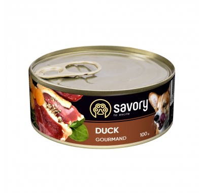 Вологий корм Savory для дорослих собак усіх порід, з качкою, 100 г 30457