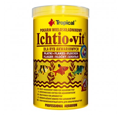 Tropical Ichtio-vit пластівці основний корм для всіх видів риб