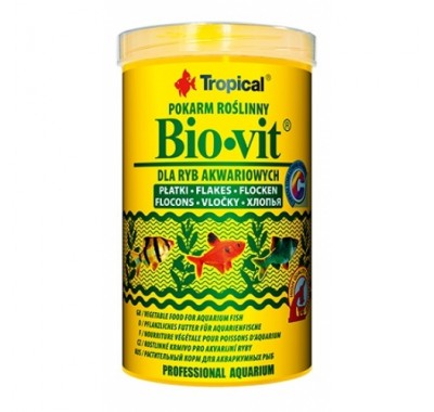 Tropical Bio-vit (пластівці) рослинний корм для всіх видів риб