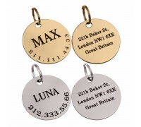 Адреса для собак BronzeDog Круглий S