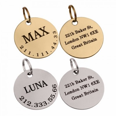 Адреса для собак BronzeDog Круглий L