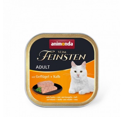Вологий корм Animonda Vom Feinsten для кішок, з птицею та телятиною, 100 г 83200
