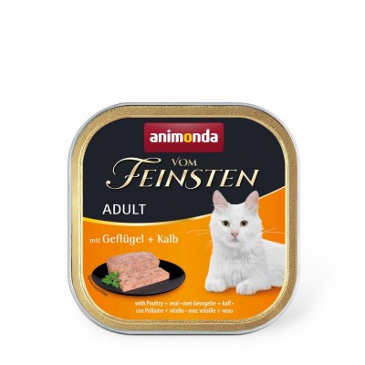 Вологий корм Animonda Vom Feinsten для кішок, з птицею та телятиною, 100 г 83200