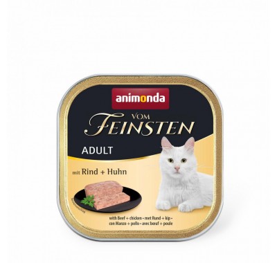 Вологий корм Animonda Vom Feinsten для дорослих кішок, з яловичиною та куркою, 100 г 83208