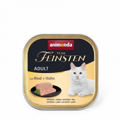 Вологий корм Animonda Vom Feinsten для дорослих кішок, з яловичиною та куркою, 100 г 83208