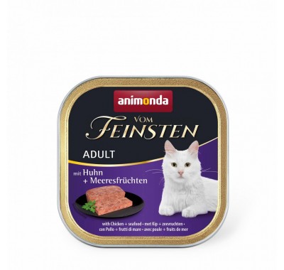 Вологий корм Animonda Vom Feinsten для кішок, з куркою та морепродуктами, 100 г 83306