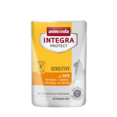 Вологий корм для кішок Integra Protect Sensitive with Turkey з харчовою непереносимістю, з індичкою пауч, 85 г 86720IPR