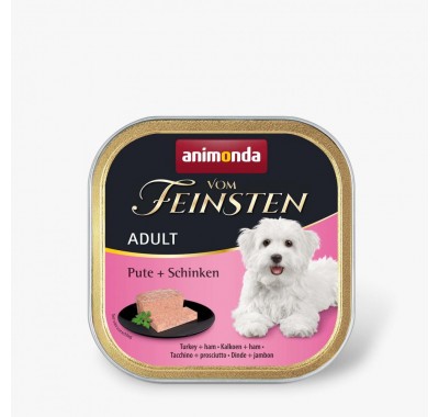 Вологий корм Animonda Vom Feinsten для дорослих собак, з індичкою та шинкою, 150 г 82319