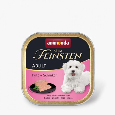 Вологий корм Animonda Vom Feinsten для дорослих собак, з індичкою та шинкою, 150 г 82319