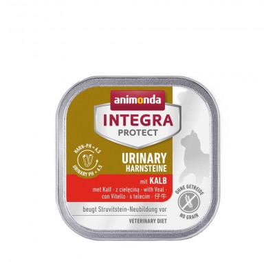 Вологий корм для кішок Integra Protect Urinary Struvit при сечокам'яній хворобі, з телятиною, 100 г 86611IPR