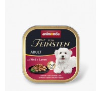 Вологий корм Animonda Vom Feinsten для дорослих собак, з яловичиною та ягнятиною, 150 г 82311