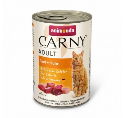 Влажный корм Animonda Carny для взрослых кошек, с говядиной и курицей, 400 г 83719