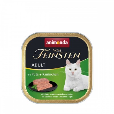 Вологий корм Animonda Vom Feinsten для кішок, з індичкою та кроликом, 100 г 83205