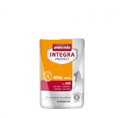 Влажный корм для кошек Integra Protect Renal pouches with beef при болезнях почек, с говядиной, 85 г 86633IPR