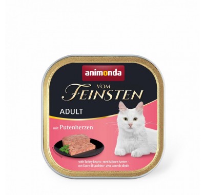 Вологий корм Animonda Vom Feinsten для кішок, з індичими серцями, 100 г 83203