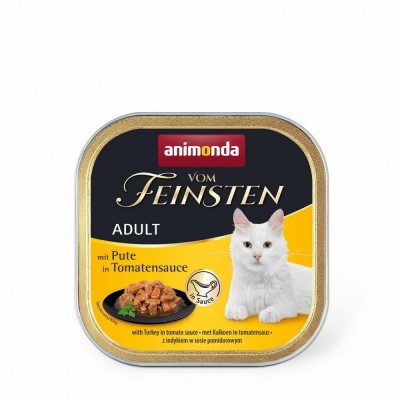 Вологий корм Animonda Vom Feinsten для дорослих котів, з індичкою в томатному соусі, 100 г 83360