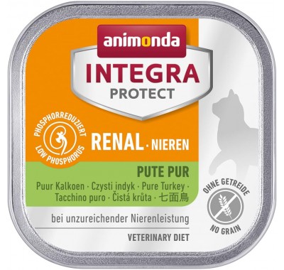 Вологий корм для кішок Integra Protect Renal dishes Pure Turkey при хворобах нирок, моно індичка, 100 г 86803IPR