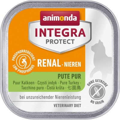 Вологий корм для кішок Integra Protect Renal dishes Pure Turkey при хворобах нирок, моно індичка, 100 г 86803IPR