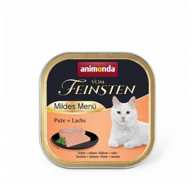 Вологий корм Animonda Vom Feinsten для дорослих кішок, з індичкою та лососем, 100 г 83048