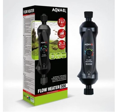 Обігрівач проточний Aquael Flow Heater 500 Вт із системою регулювання One Touch, 500 Вт