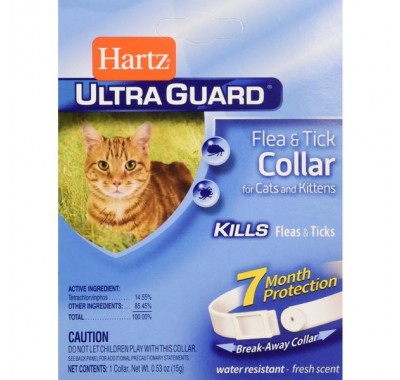Hartz UltraGuard Flea&Tick Ошейник для кошек и котят белый 38 см 80483