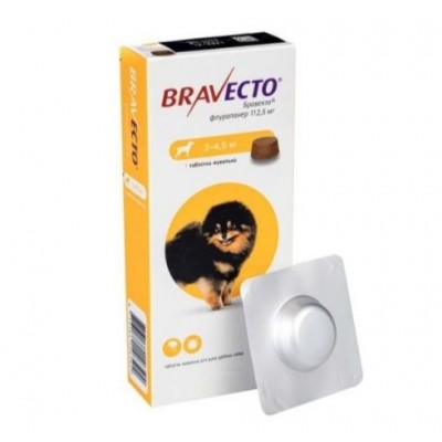 Bravecto Таблетки для собак від 2 до 4,5 кг