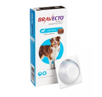 Bravecto Таблетки для собак від 20 до 40 кг