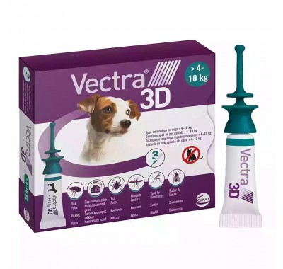 Краплі від бліх і кліщів Vectra 3D для собак вагою 4-10 кг, 1 піпетка