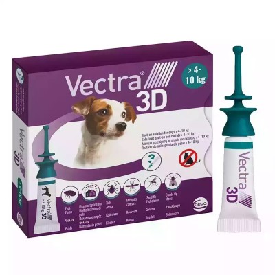 Краплі від бліх і кліщів Vectra 3D для собак вагою 4-10 кг, 1 піпетка