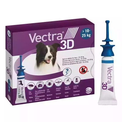 Краплі від бліх та кліщів Vectra 3D для собак вагою 10 до 25 кг 1 піпетка